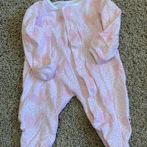 Magnetic floral butterfly Footie pajamas